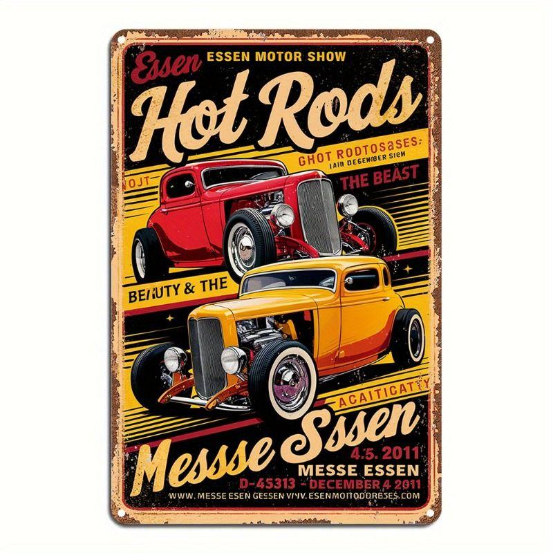 Avant-Garde Automotive Metal Art Painting for Garage Decor