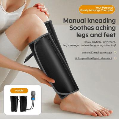 Masajeador de Piernas de Presión de Aire 4D con Amasamiento Manual, Modos Slim y Descompresión, Correas Ajustables, 400g Portátil Alivio Dolor de Piernas