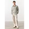 H M Regular Fit Linen Blend sHirt kHaki Green
