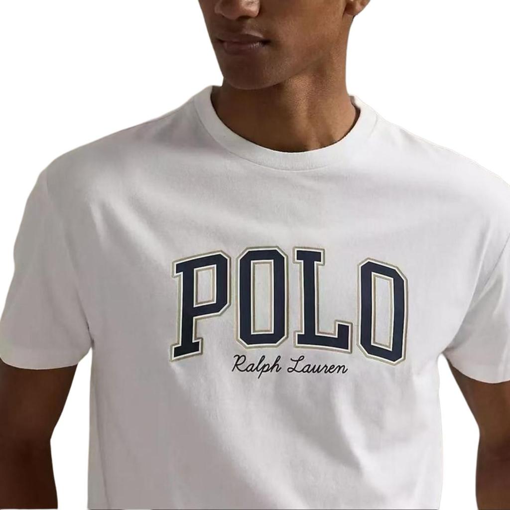 Polo Ralph Lauren FW25 Letter Print Cotton Short Sleeve Crew Neck T-Shirt Men Tops 710981152-002
