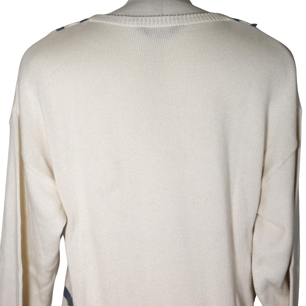 Dior Sports Sweater V Neck White Cotton Mens Used