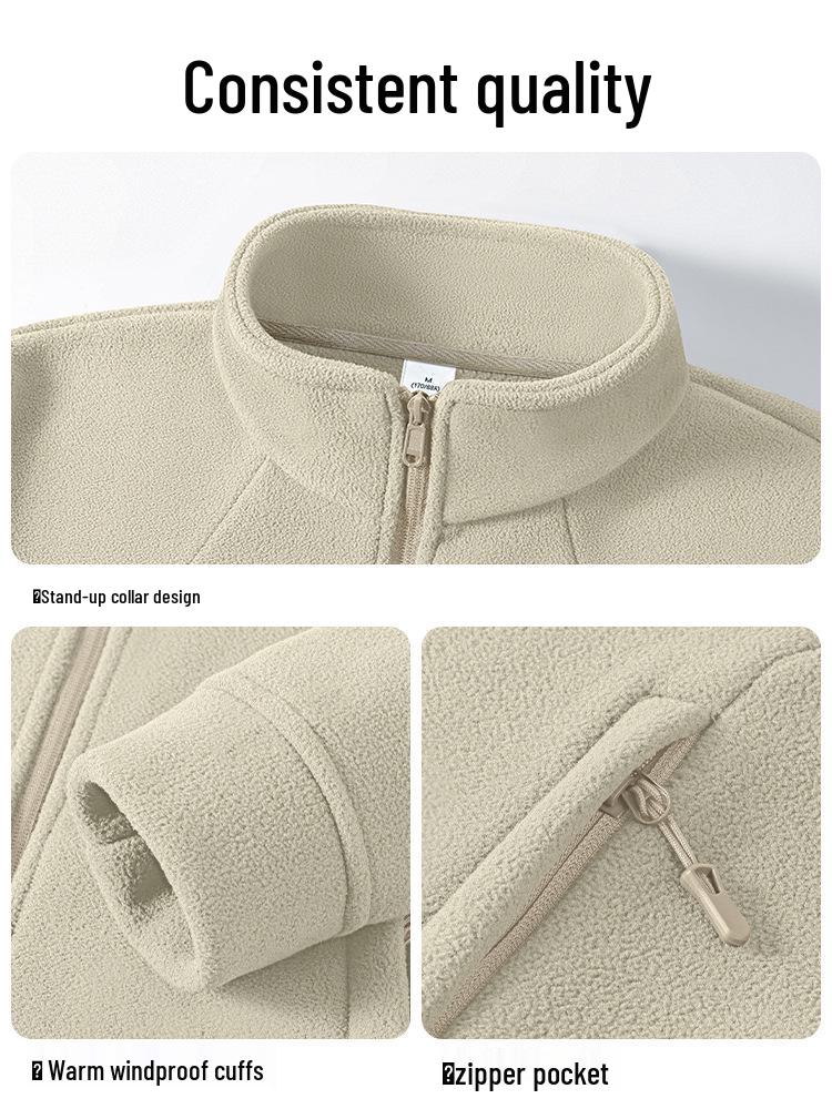 Men's Fleece Lambswool Stand-up Collar Jacket - Thickened Winter Wear