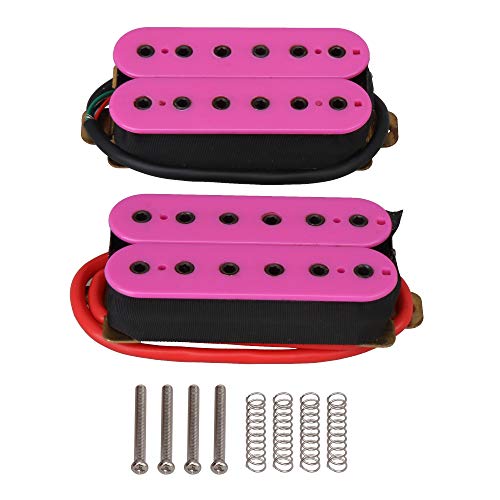 Yibuy Пара фиолетовых хамбакеров для электрогитары, Двойная катушка, Бесшумные, Керамический магнит