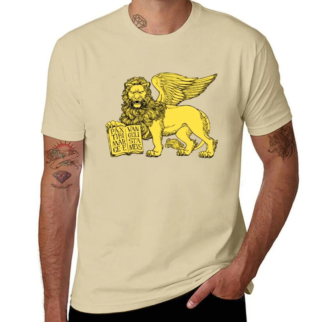 Lion of Venice TShirt aesthetic clothes kawaii clothes graphics anime t shirts for men cotton