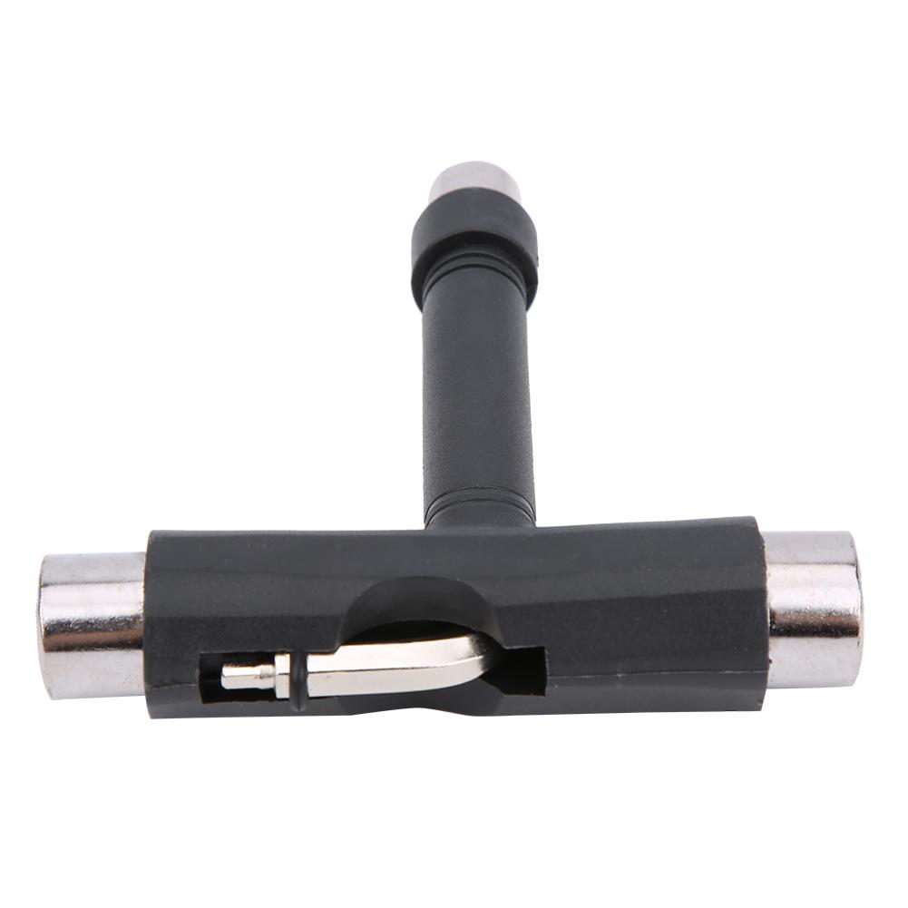 Professional Skateboard Tool Kit Multipurpose LT Type Wrench Five Functions Black