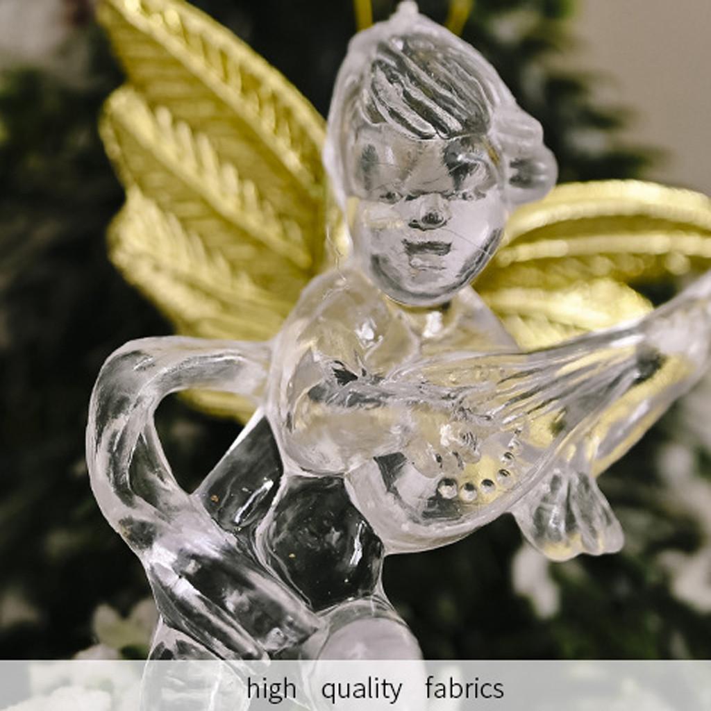 Christmas Transparent Angel Pendant Window Scene Arrangement Acrylic Transparent