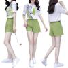 Professional Suit Women's Summer Shirt, Small Casual Fashionable Wide-leg Shorts Two-piece Set, Summer Style