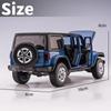 1/32 Jeep Wrangler Sahara Diecast Toy Car Model SUV Miniature Free Wheels Doors Openable Sound Light Collection Gift for Boy Kid