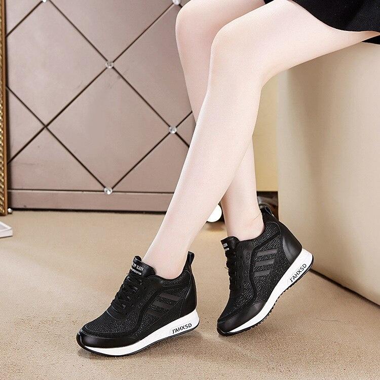 Mujer Blanco Zapatos Casuales Mujer Moda Zapatos Blancos Zapatillas Mujer  Zapatos de Plataforma Zapatillas Mujer Cordones Mujer Zapatos cuña comprar  a buen precio — entrega gratuita, reseñas reales con fotos — Joom