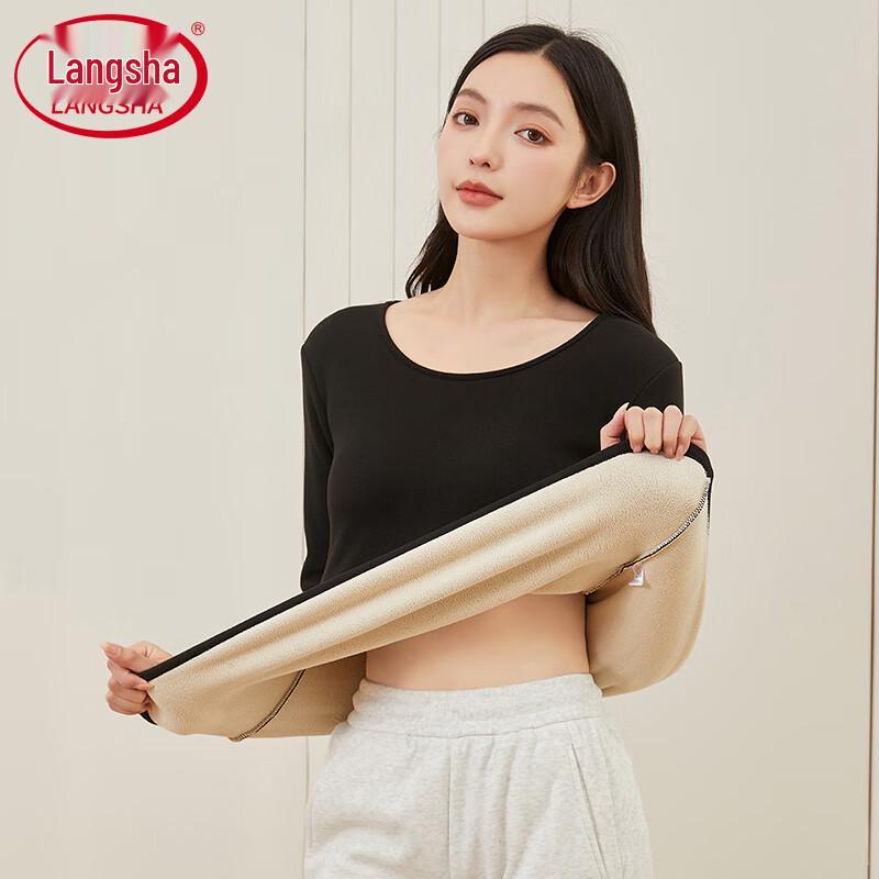

Langsha Women s Fleece-Lined Thermal Base Layer Top XL