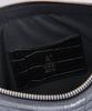 Lmn3011 Crocodile Embossed Clutch - Black