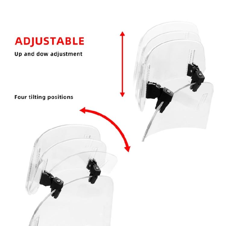 Motorcycle Windshield Spoiler Extension Adjustable Windscreen Large Coverage for Ride Protections from  & Debris