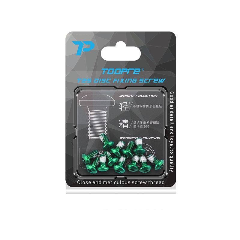12Pcs Bike Disc Rotor Screws M5*10 Stainless Steel Bicycle Disc Brake Rotor Bolt T25 MTB Bike Bicycle Disc Brake Screws
