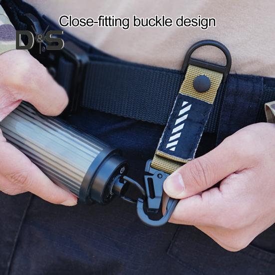 Fibbia a Nastro Multifunzione da Esterno Portatile per Impieghi Gravosi Regolabile Nastro di Fissaggio Campeggio Escursionismo Zaino Vita Appesa Fibbia a Molla