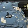 Luxurious Winter Cotton Flannel Embroidered Bedding Set: Thick Four-Piece Duvet & Sheet