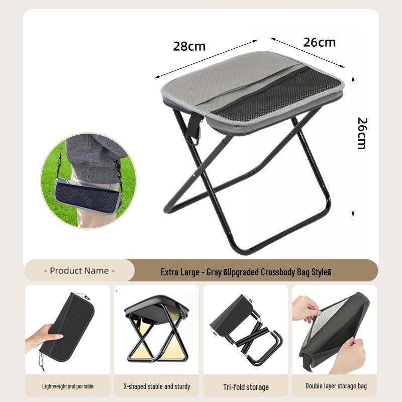 Portable Folding Stool for Outdoor Activities and Storage