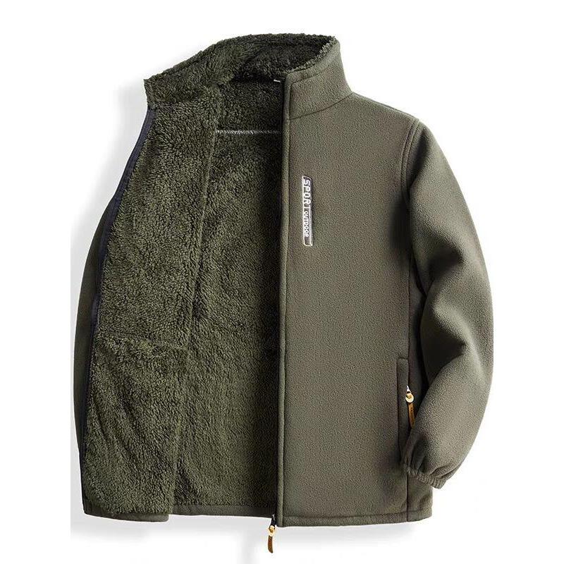 Men's Thickened Fleece Jacket - Spring Cardigan Outerwear