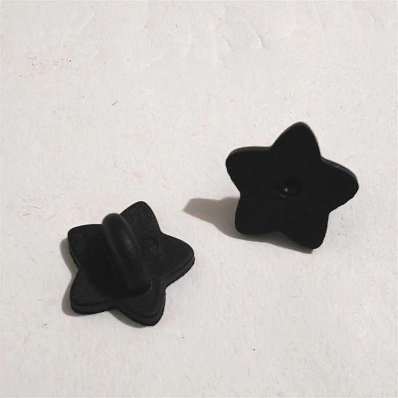 

DIY Universal Metal Rubber Handmade Parts Brooch Clasp Rubber black five-star 10