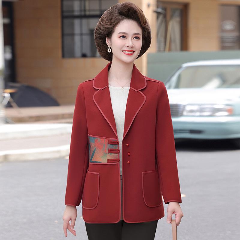 2025 Autumn National Style Jacket: Fashionable, Age-Reducing Suit for Middle-Aged & Elderly Women