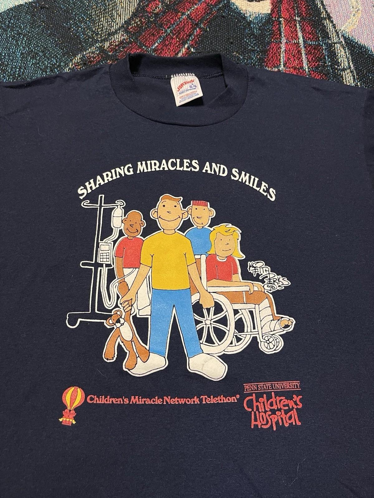 VTG 1990s Children’s Miracle Network Telethon Penn St Hospital USA Made Shirt L S