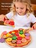 Kids' Pretend Play Kitchen Set: Pizza, Fruit, and Veggie Cutting Toys
