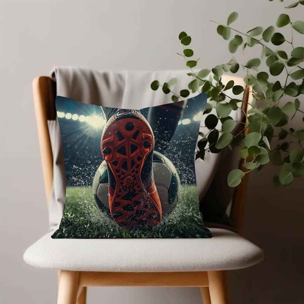Football Print Cushion Cover Decorative Pillow Sofa Home Decor Case Pillow Cases