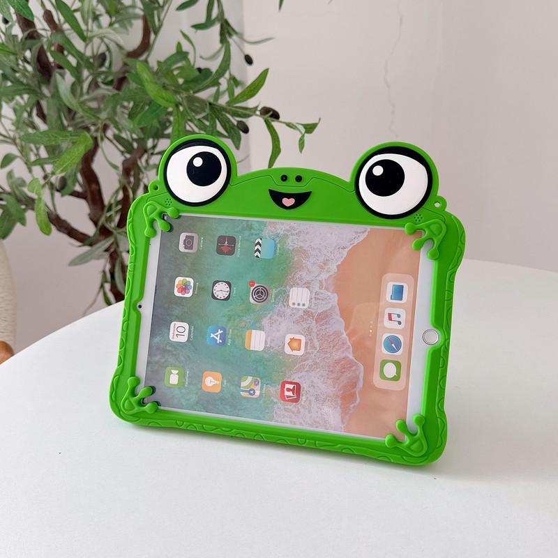 Cartoon Big Eyes Frog Tablet Case For Samsung Tab A7Lite A9 A11Plus T290/297 And iPad 7 8 9 10th 11th 12th Air Pro 11 A16 Mini 4 5 6 7 Kickstand