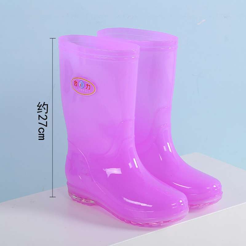 Gelee transparente Regenstiefel Wasserstiefel Regenschuhe Damen Sommer Regentage Arbeit schnelltrocknende Gummischuhe abriebfest Küche hoch wasserdicht s