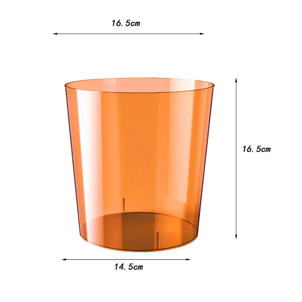 Dustbin Wastebasket Transparent Round Modern Garbage Container Trash Can for Bedroom Kitchen Office Bathroom Home