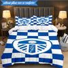 3PCS Leeds Crest Design Printed Soft Bedding Set,Including 1pc Duvet Cover And 2pcs Pillowcases Perfect for Bedroom, Dormitory, Fan gift