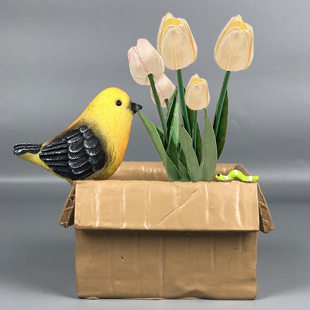 Bird Figurine Tabletop Ornament Bird Figurine Decor Decorative Animal Decoration Resin Collectible Funny Ornament For Kids Adult