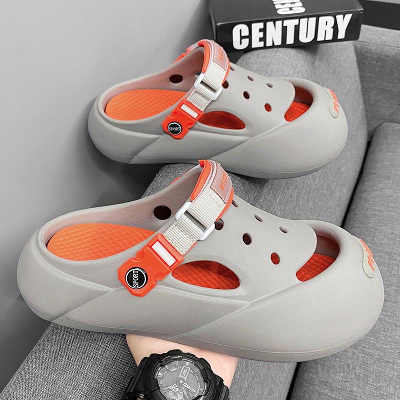 Unisex Summer Garden EVA Hole Shoes: Casual Outdoor Sandals & Trendy Beach Baotou Slippers