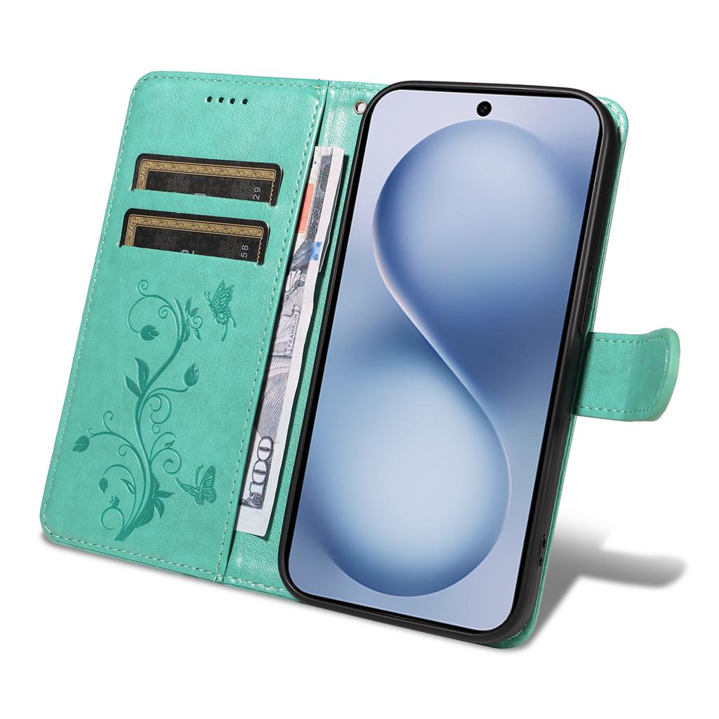 For Vivo X200 FE 5G/vivo S30 Pro Mini 5G PU Leather Cases Flower Pattern Wallet Stand Phone Cover with Strap