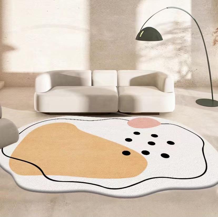 

Неровные линии ковра из искусственного кашемира, простой узор «Ветер Ваби-Саби», ковер в форме журнального столика для гостиной, одеяло для кровати в спальне 80 * 120Cm