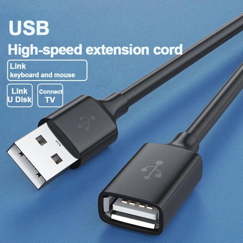 USB 20 Stecker auf Buchse Datenverlängerungskabel Geeignet für PC TV USB Mobile Festplatte USB Verlängerungskabel