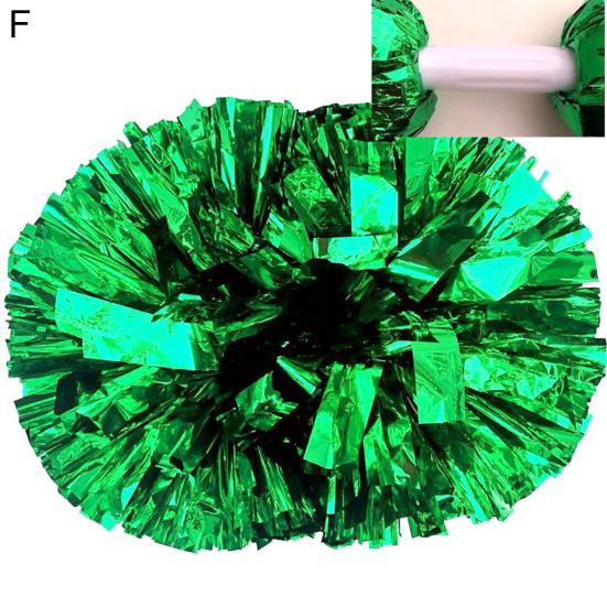 Cheerleading Pom Poms Glänsande Kontrastfärg Dekorativa med Långt Handtag Fyllig Form Skapa Atmosfär Glittrande Bekvämt Grepp Cheerleading