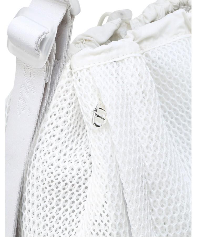 Athe Vanessabruno [Ruban] White Mesh Backpack And Shoulder Bag S Aaba5E915Wt
