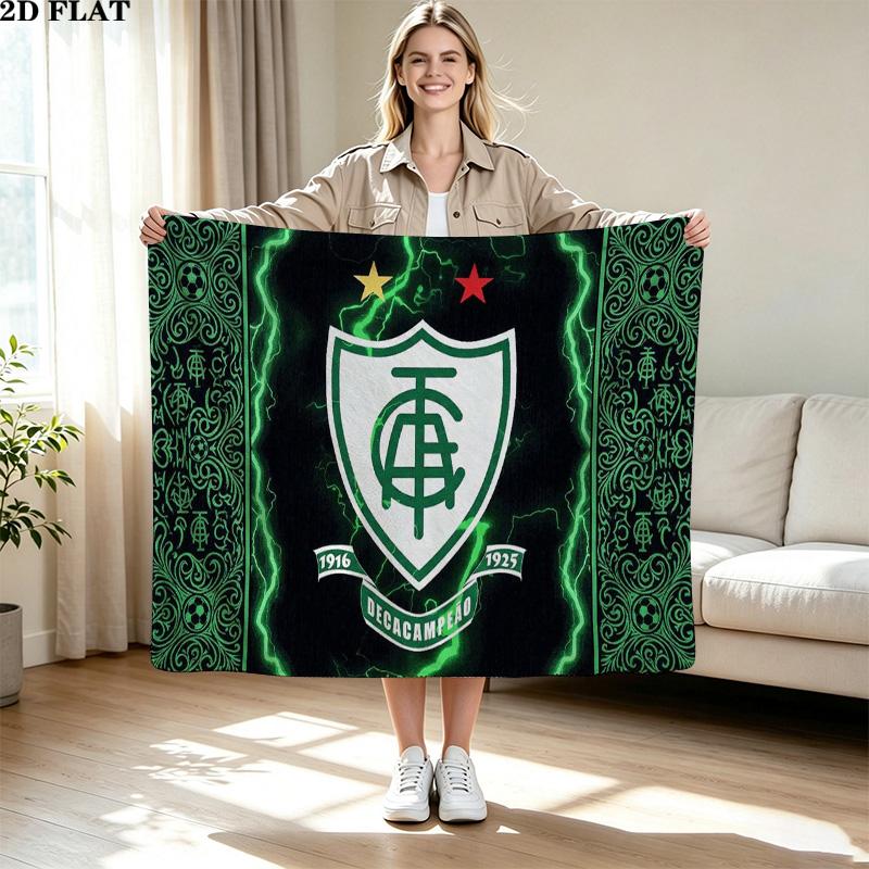 América MG Print Flannel Blanket High Quality Warm Comfortable Cover for All Seasons Perfect for Gifts Home Decor