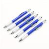 Multi-function Tool Pen Spirit Level Scale Touch Screen 6 in1 Metal 1.0mm Ballpoint Pen Multifunctional Metal Pen Screwdriver Black Ink