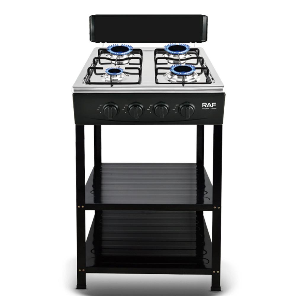4‑Burner Tabletop Gas Stove Tempered Glass Panel LPG Gas Cooker with Flame‑Out Protection Rotary Flame for Household Kitchen