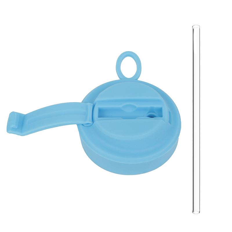 

Крышки для банок с газировкой 3 цветов с соломинкой, крышки для банок с газировкой с силиконовой соломинкой, не содержащие БФА, многоразовые, подходят для стандартных банок для напитков синий