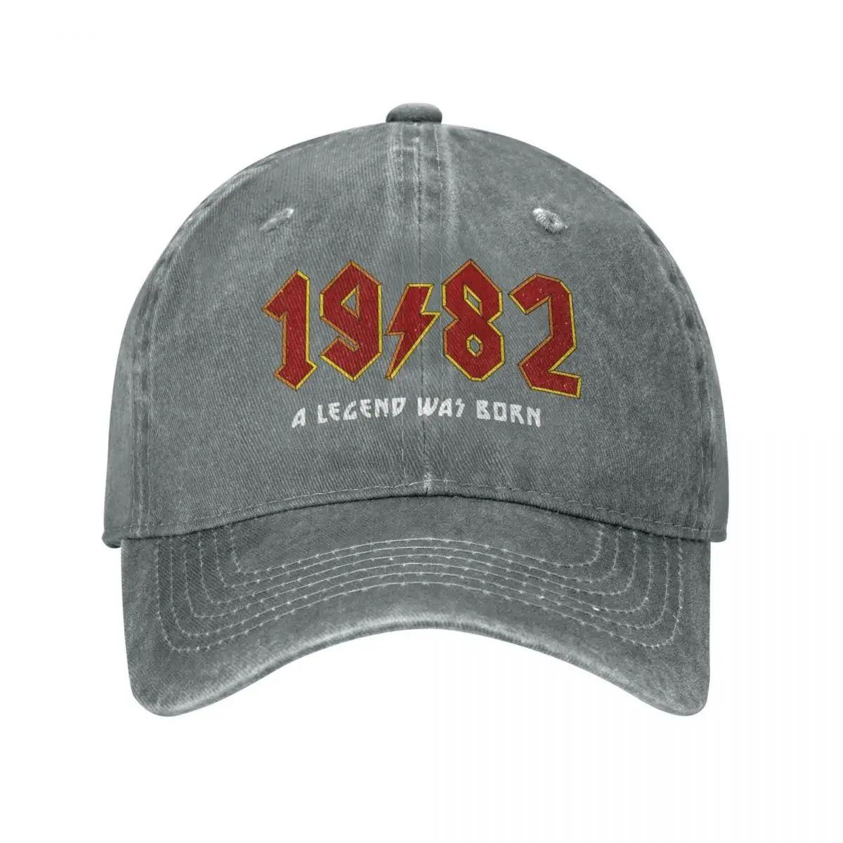 Vintage Washed Cotton 1982 Baseball Cap for Men Women Hat Snapback 40th Birthday Rock Gift Outdoor Sun Protection Adjustable
