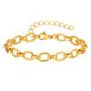 Minimalist Handmade Chain Bracelet for Women,Stainless Steel Gold Plated Atmospheric Irregular Bracelets, Fashion Jewelry Gift