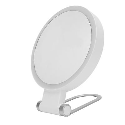 Travel Makeup Mirror Dual Sided Round Shape Foldable 1X 20X Magnification LED Lighted Vanity Mirror