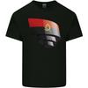 Gekräuselte Angola Flagge Angolanischer Tag Fußball Unisex Leichtes Baumwoll T-Shirt