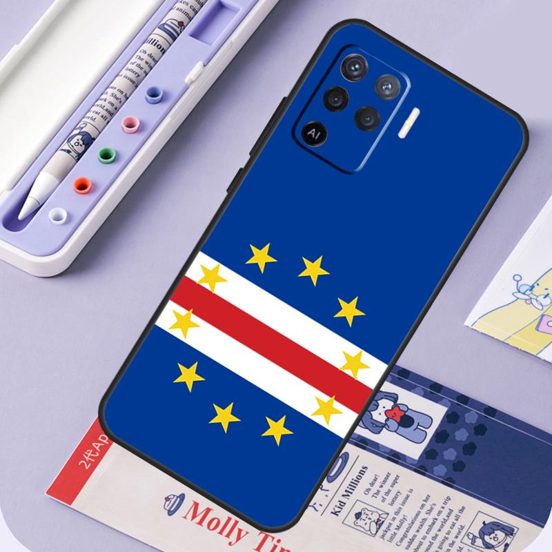 Cape Verde Flag Coat of Arms For Oppo A60 A80 A40 A94 A74 A54 A15 A18 A38 A58 A78 A98 A16 A76 A96 A57 A17 A77 A5 Pro Case