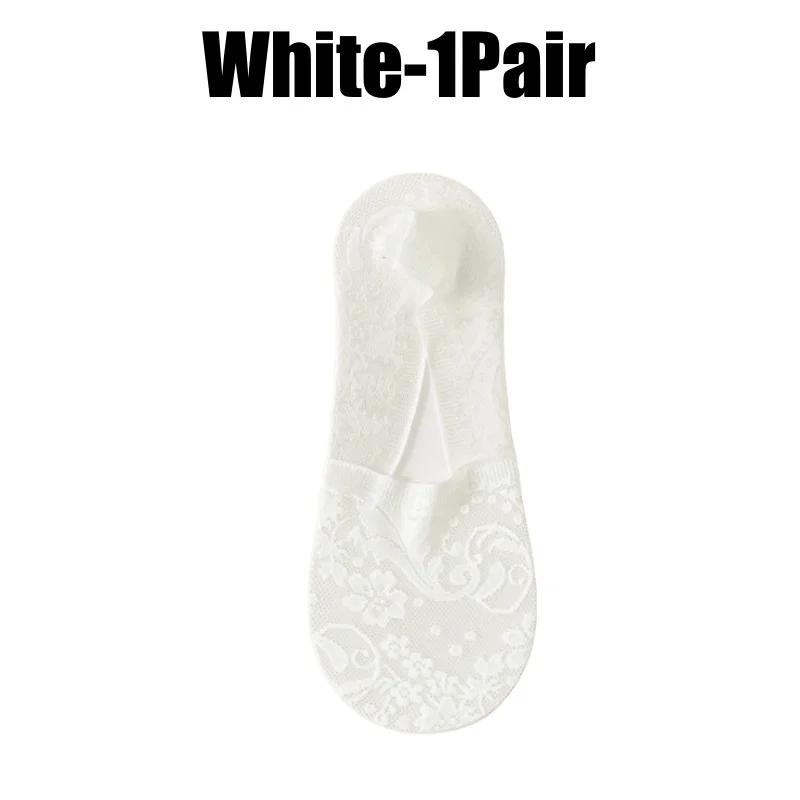 Non Slip Heel Ladies Lace Boat Socks Pure Cotton Breathable Low Cut Invisible Ankle Socks Women Summer Thin Casual Socks