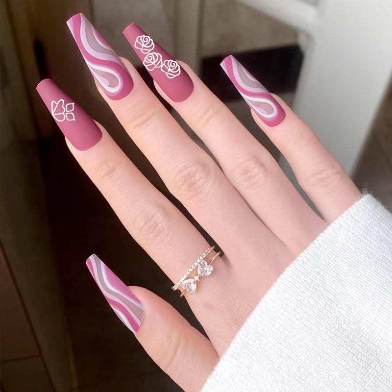 6/10 Stück Nagelkunst Stempelstift Set, Blumen Nagelkunst Stempelwerkzeuge, Nagelkunst Stift Damen Nagelkunst Punktierwerkzeuge