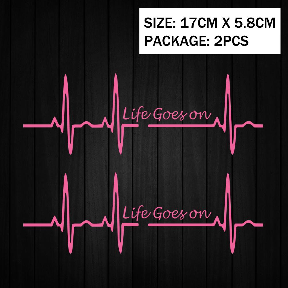 Heart Beat Trackpad Life Goes On Refletor Moto Stickers Motorcycle Scooter Body Fuel Tank Accessories Decals for Honda Vespa