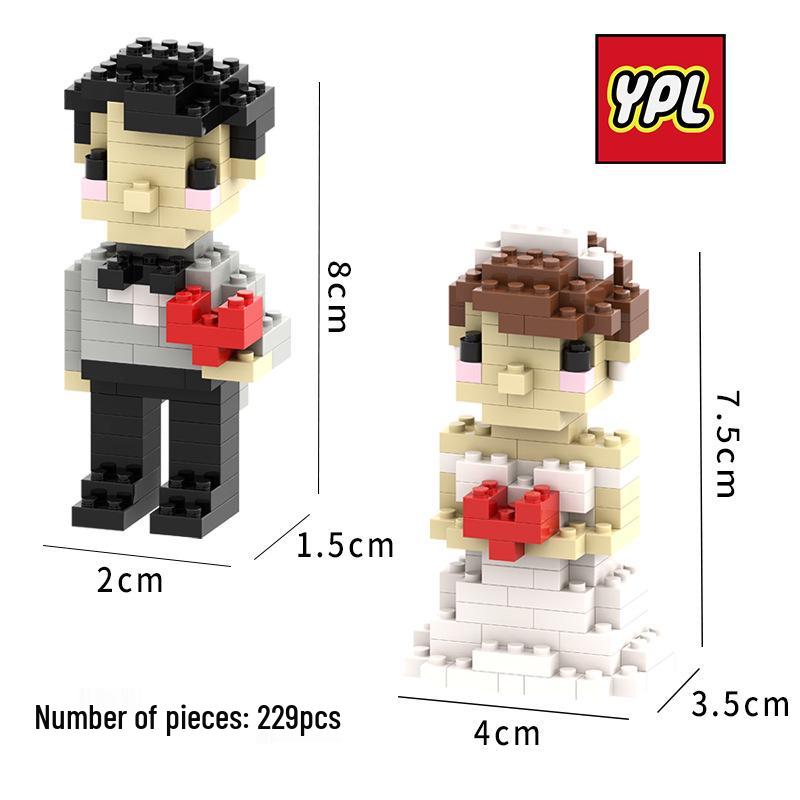 

Rose Letter Bride & Groom Puzzle Building Blocks Set 8.5*2*3.5